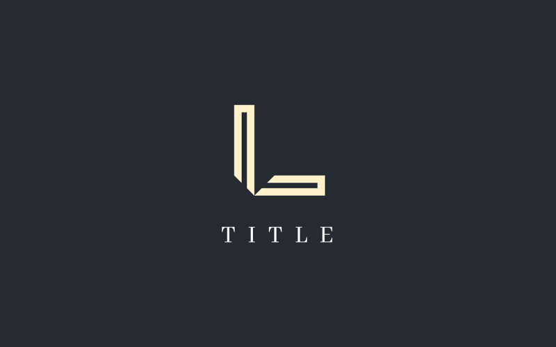 Luxury Delicate L Stroke Gold Logo Logo Template