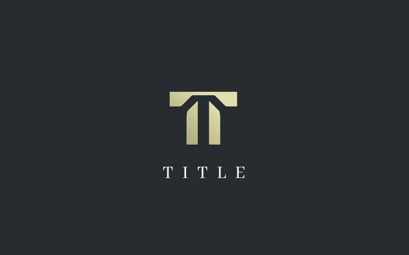 Luxury Delicate T Property Investment Gold Logo Logo Template