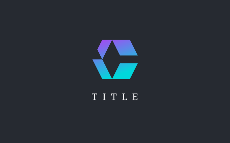 Spacious Geometrical C Shading Technology Logo Logo Template