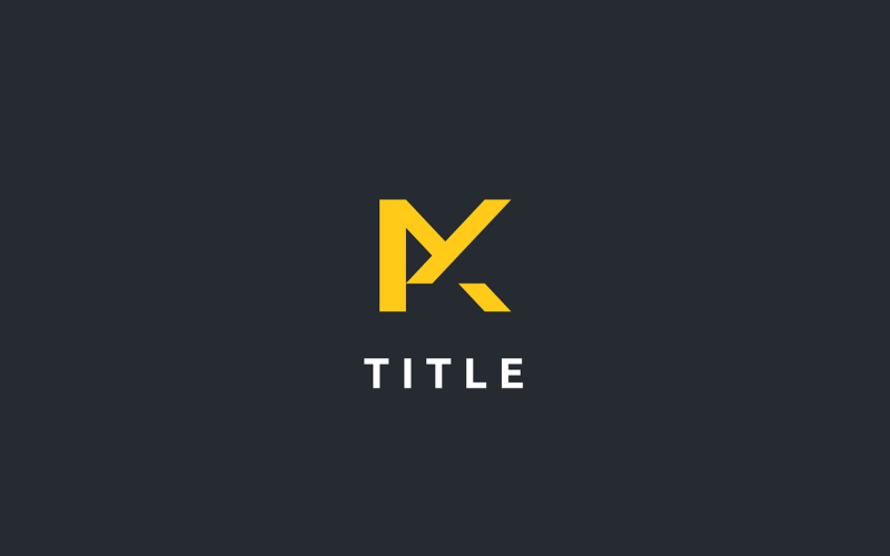 Spacious Geometrical K Yellow Technology Logo Logo Template