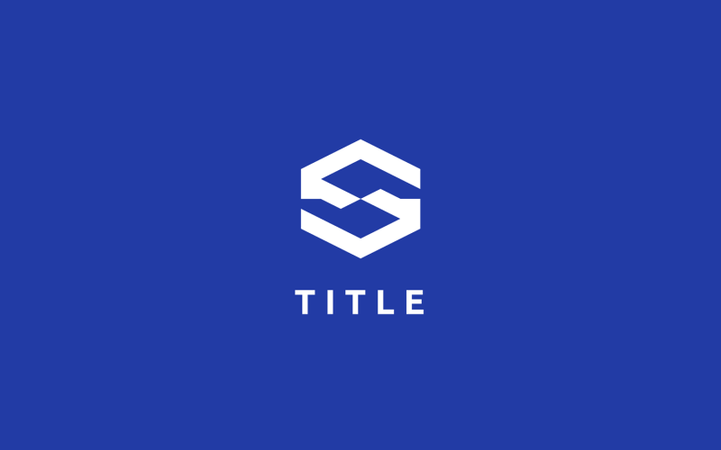 Spacious Geometrical S Flat Tech Blue Logo Logo Template