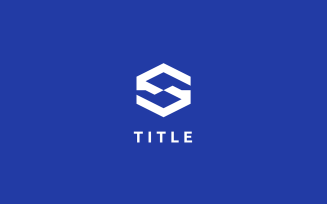 Spacious Geometrical S Flat Tech Blue Logo