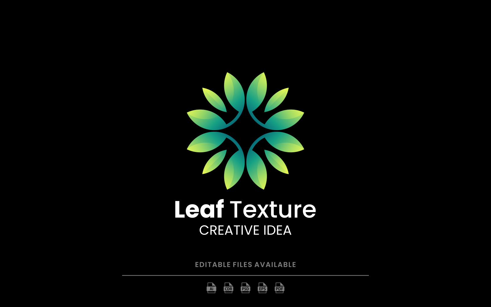 Leaf Texture Gradient Logo Style