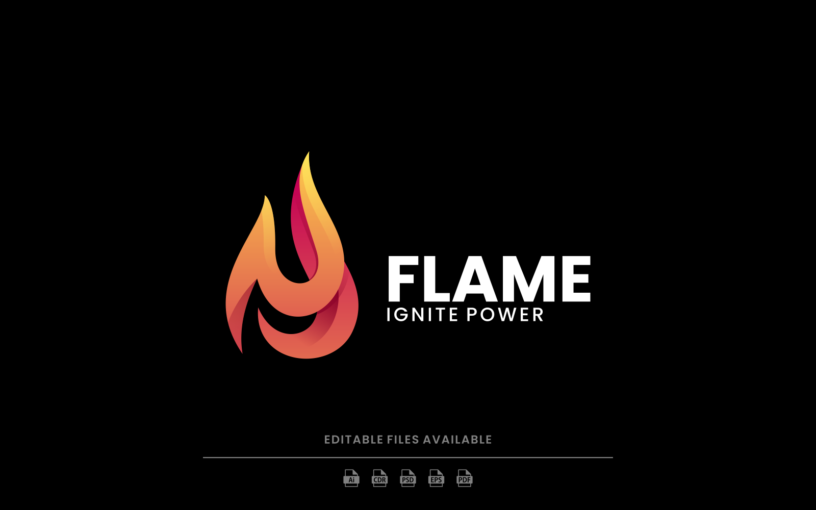 Ignite Flame Gradient Logo