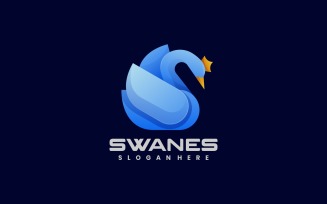 Beauty Swan Gradient Logo