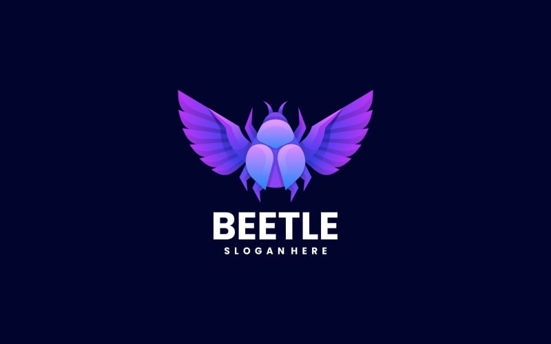 Beetle Wings Gradient Logo Logo Template