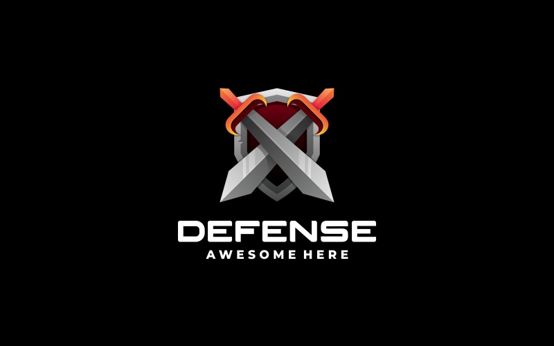 Defense Gradient Logo Style Logo Template