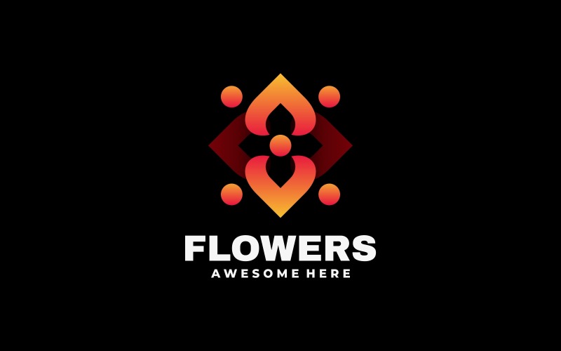 Flowers Gradient Logo Design Logo Template