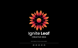Ignite Leaf Gradient Logo