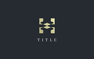 Luxury Prestigious H Golden Monogram Logo
