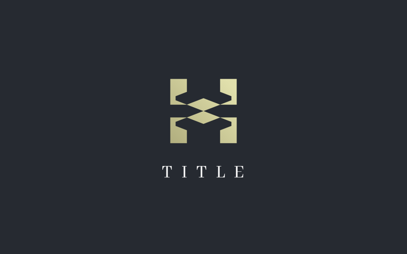 Luxury Prestigious H Golden Monogram Logo Logo Template