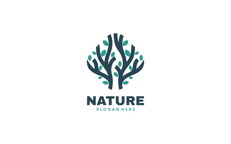 Nature Simple Mascot Logo Style Logo Template