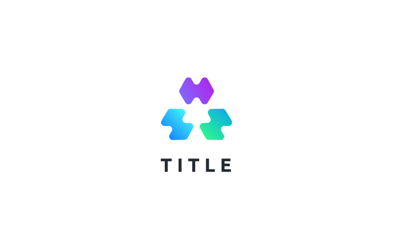 Spacious Vibrant Blockchain Transaction Shading Logo Logo Template