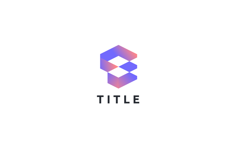 Spacious Vibrant E Shading Tech Monogram Logo Logo Template