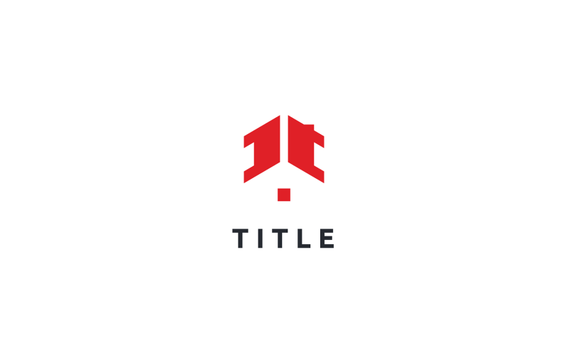 Spacious Vibrant Property House Flat Red Logo Logo Template