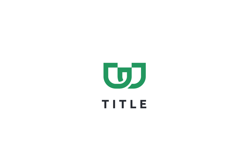 Spacious Vibrant W Green Monogram Logo Logo Template