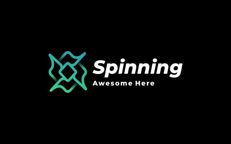 Spin Line Gradient Logo Design Logo Template