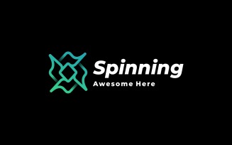 Spin Line Gradient Logo Design