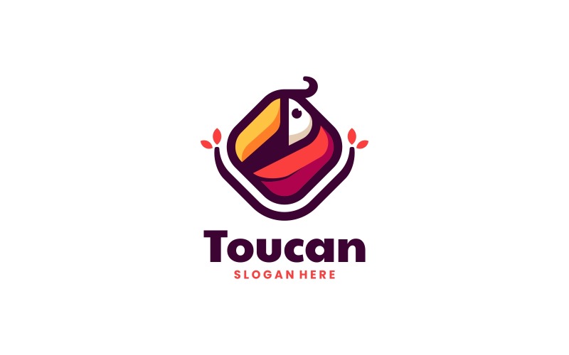 Toucan Square Mascot Logo Logo Template