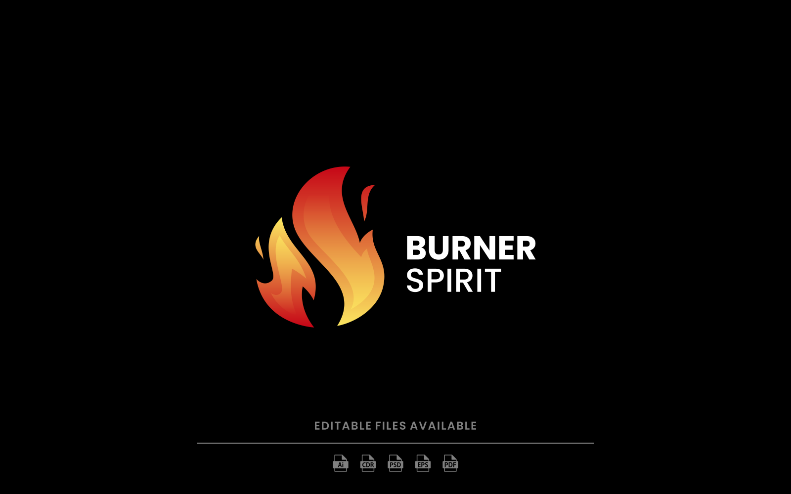 Burning Fire Gradient Logo