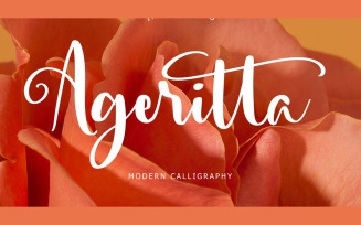 Ageritta Modern Calligraphy Font - Ageritta Modern Calligraphy