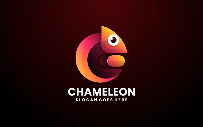 Chameleon Gradient Logo Design Logo Template