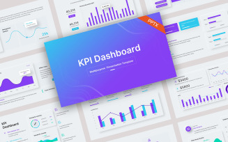 KPI Dashboard Neumorph PowerPoint Template