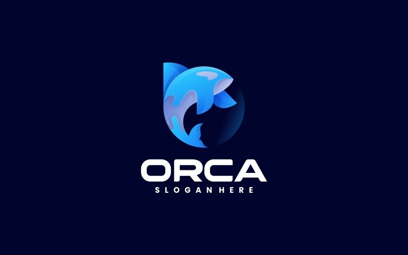 Orca Color Gradient Logo Style Logo Template
