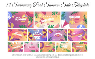 12 Swimming Pool Summer Sale Template