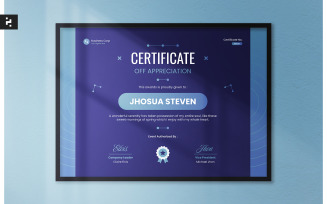 Blue Gradient Technology Certificate Template