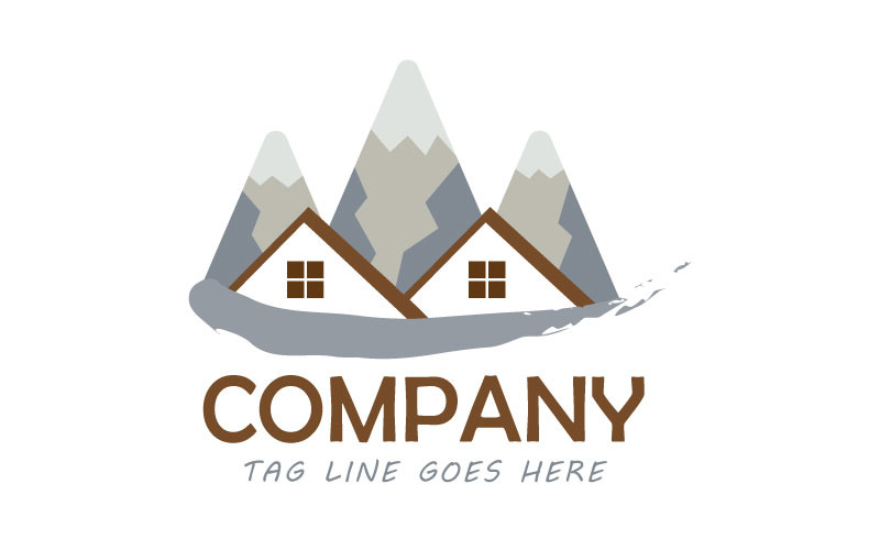 Creative Mountain and Hill Logo Logo Template