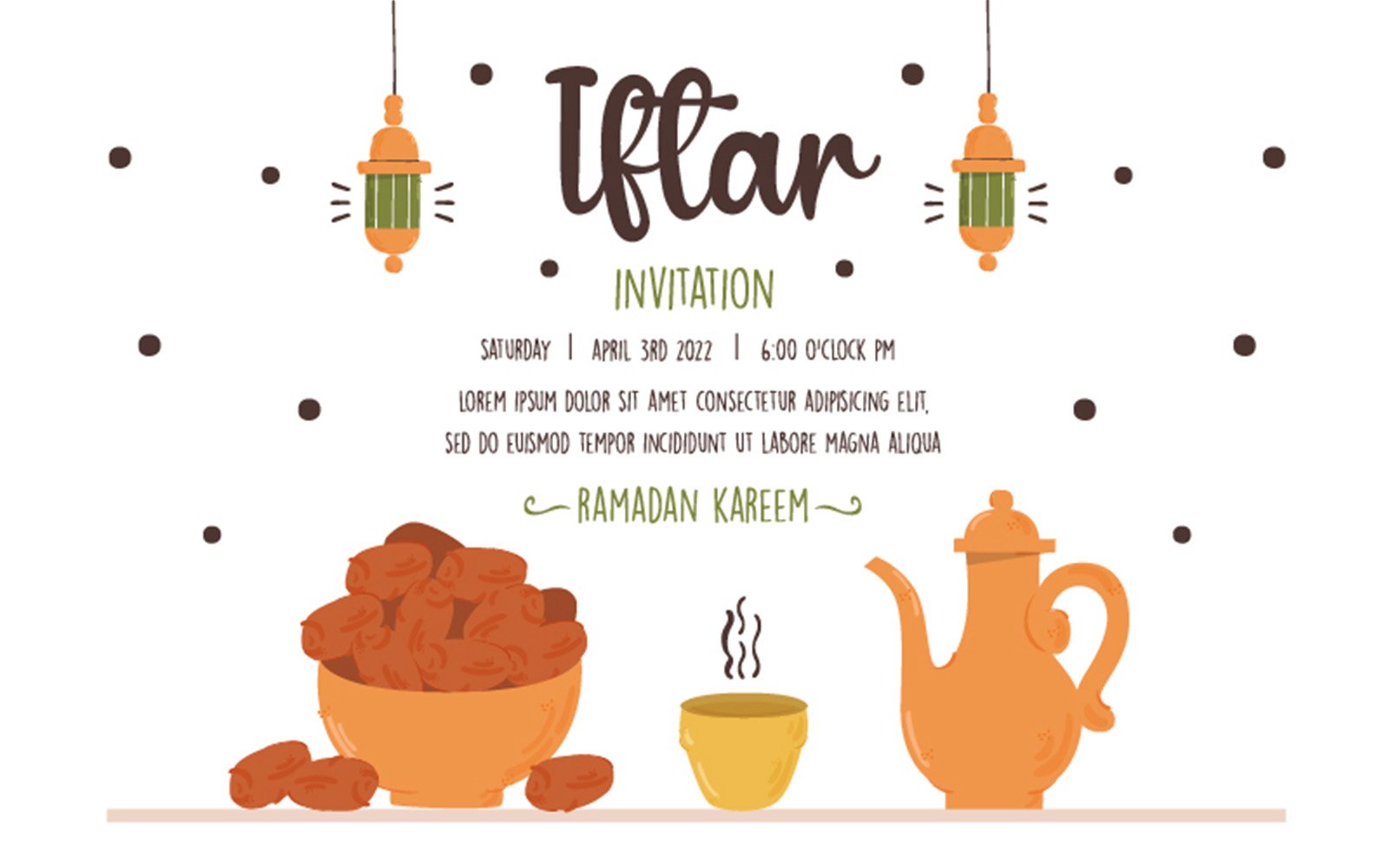 Kit Graphique #238570 Iftar Invitation Divers Modles Web - Logo template Preview