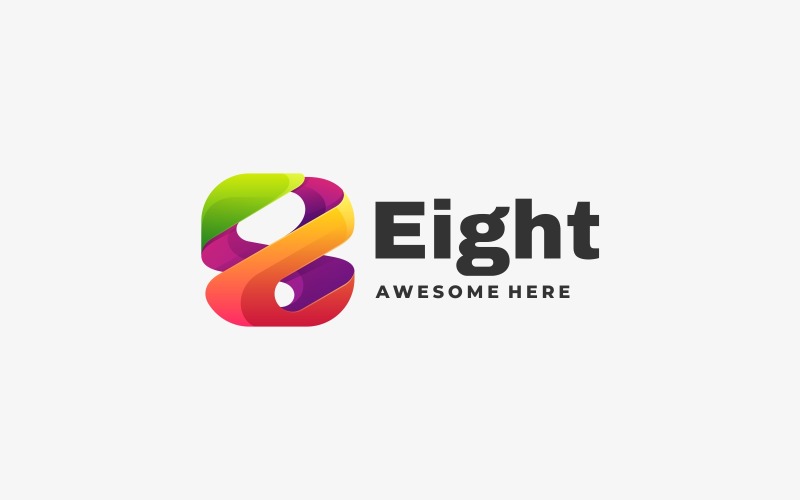 Eight Gradient Colorful Logo Logo Template