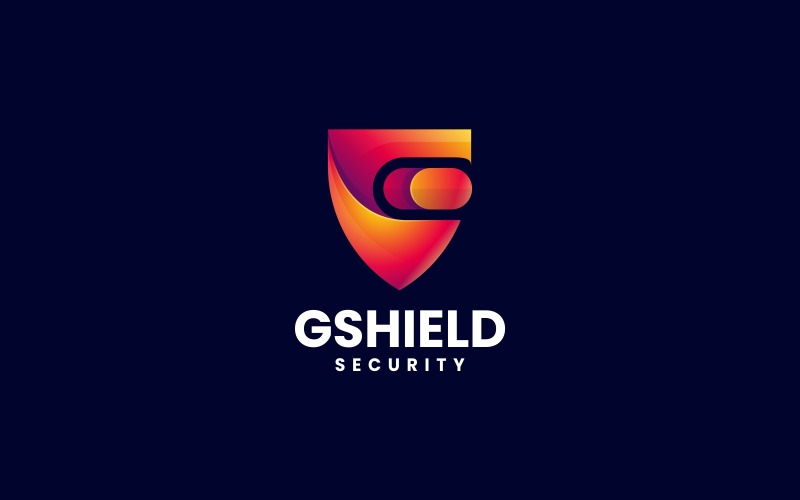 Letter G Shield Gradient logo Logo Template