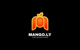 Letter Mango Line Art Logo
