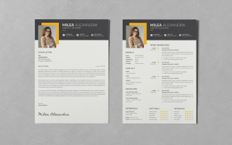 Resume CV and Cover Letter PSD Templates