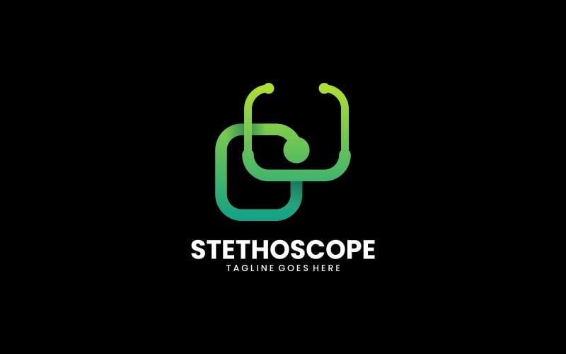 Stethoscope Gradient Logo Style Logo Template