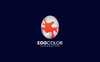Egg Color Gradient Logo Design