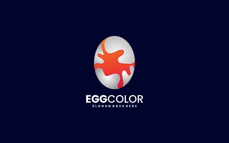 Egg Color Gradient Logo Design Logo Template