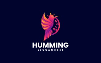 Humming Bird Gradient Logo Design