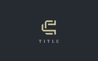 Luxury Elite C Golden Flat Monogram Logo