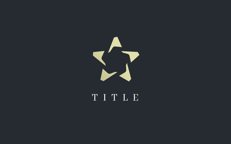 Luxury Five Star Pointed Golden Logo Logo Template