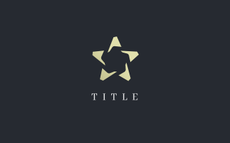Luxury Five Star Pointed Golden Logo
