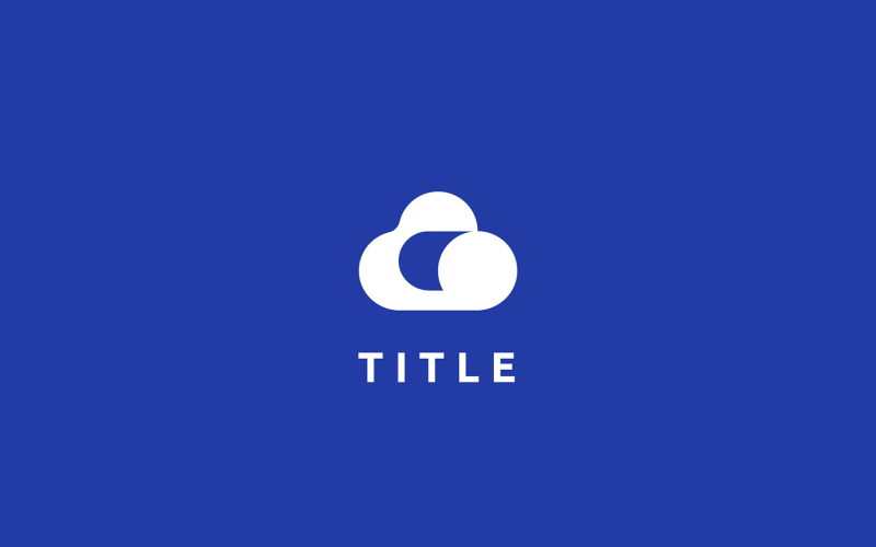 Spacious Cloud Server Productivity Flat Logo Logo Template