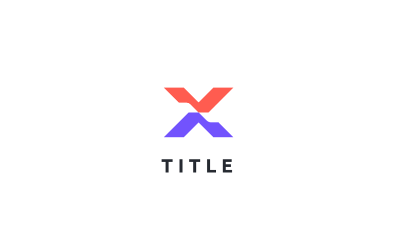 Spacious Contemporary X Flat Logo Logo Template