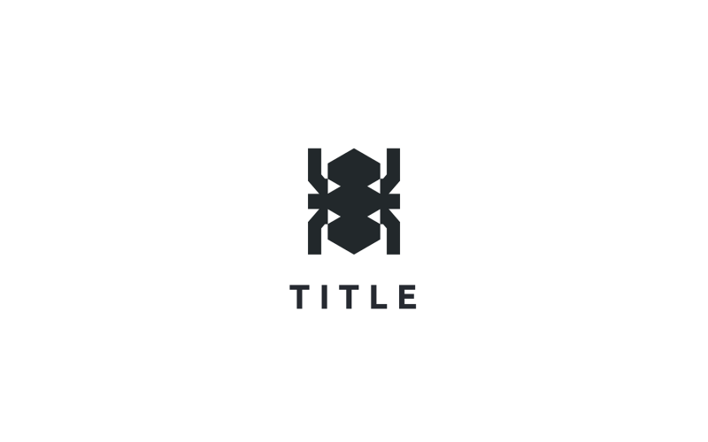 Spacious Geometrical Ant Insect App Logo Logo Template