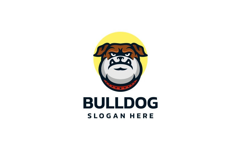 Bulldog Simple Mascot Logo Design Logo Template