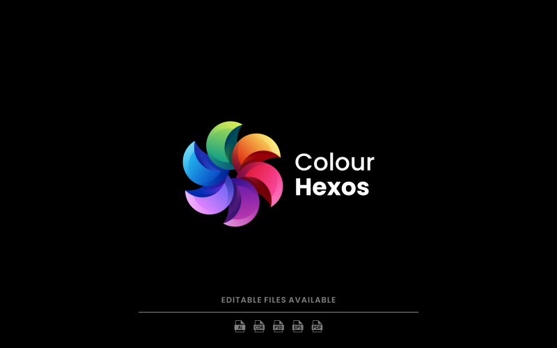 Color Hexos Gradient Logo Logo Template