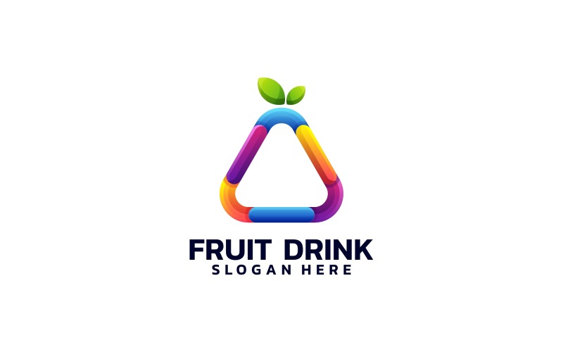 Fruit Drink Gradient Colorful Logo Logo Template