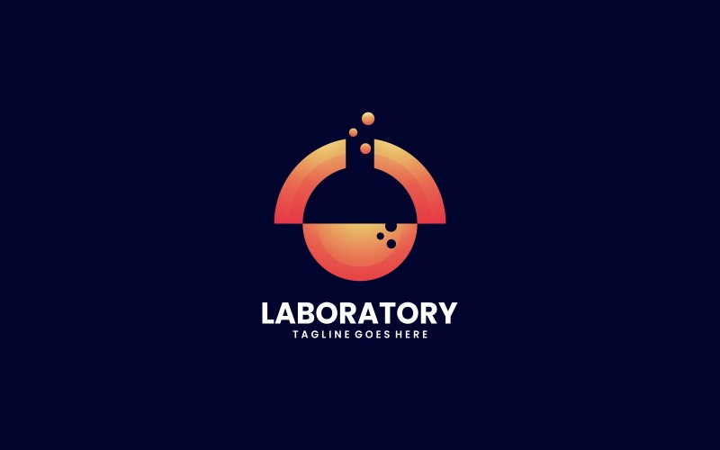 Laboratory Gradient Logo Design Logo Template